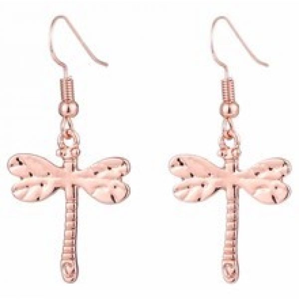 Rose gold deals dragonfly earrings